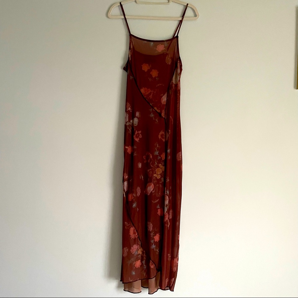 Urban outfitters slip dress with slit 🦄